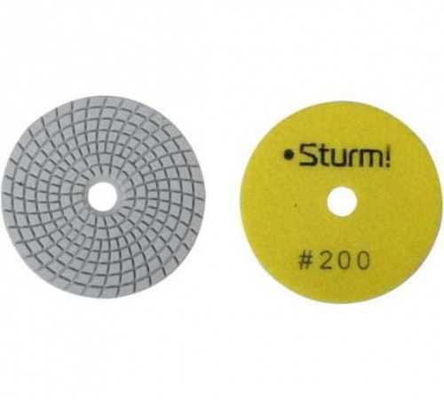 9012-W100-200 Алмазный гибкий шлифовальный круг, 100 мм, P200, мокрое шлиф., 1 шт. Sturm!