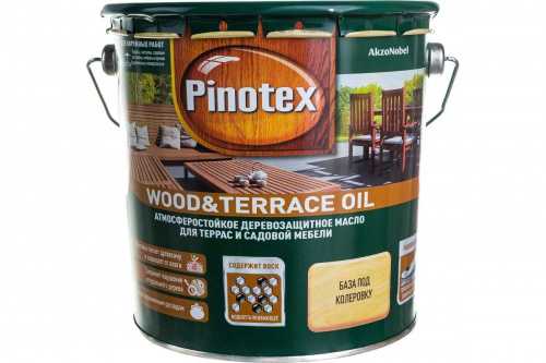 Pinotex Wood&Terrace Oil для защиты террас и садовой мебели