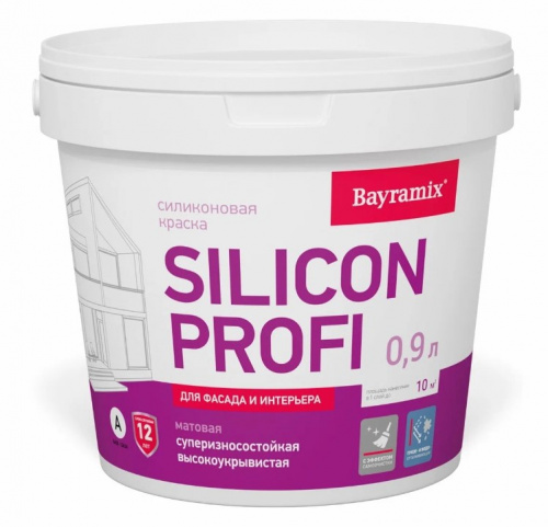 Bayramix Silicon Profi фасадная, силиконовая, матовая краска для поверхностей с высокой эксплуатацио