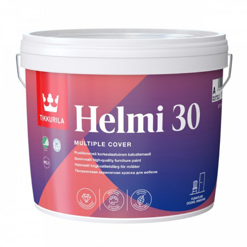 Tikkurila Helmi 30 акрилатная краска для мебели (Финляндия)