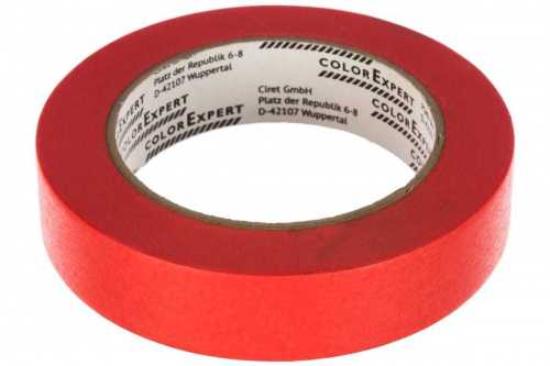 COLOR EXPERT Лента бумажная красн. 50mmx50m акриловый клей, UV150 8,5мк, особо прочная