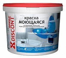 ОРЕОЛ Дисконт Краска интерьерная моющаяся водно-дисперсионная полиакриловая матовая