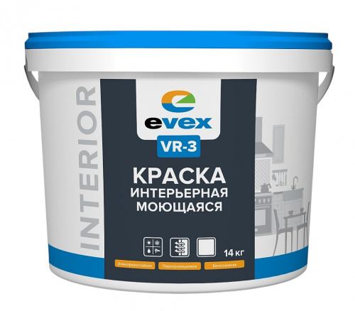 Evex Краска моющаяся акриловая краска ВР-3 Evex Краска моющаяся акриловая краска ВР-3