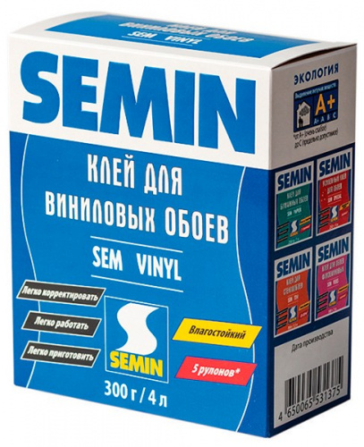 SEMIN клей SEM VINYL / СЕМ — ВИНИЛ (Сухой клей для обоев)
