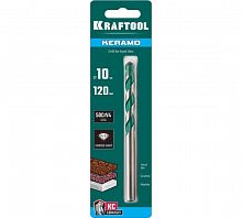 Cверло по керамограниту KRAFTOOL KERAMO 10 х 120 мм, с твердосплавной пластиной