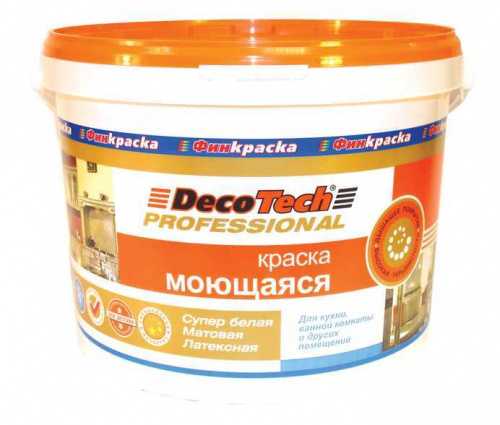 DecoTech Professional моющаяся краска для сухих и влажных помещений
