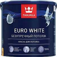 Tikkurila Euro White водоразбавляемая краска для потолка