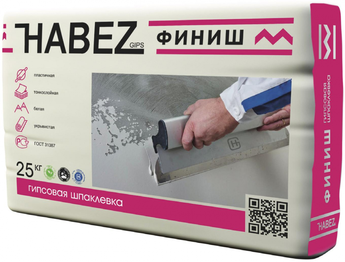 Финиш Хабез гипсовая шпаклевка 25кг