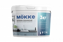 Mokke Краска акриловая для кухни и ванной влагопрочная