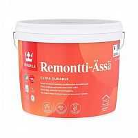 Tikkurila Remontti-Assa стойкая к мытью полуматовая интерьерная краска 