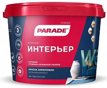Parade Classic W3 интерьерная акриловая краска для стен и потолков по штукатурке