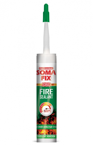 SOMAFIX S160 Огнестойкий силикатный герметик (12 шт/уп)