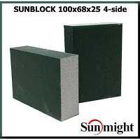 SUNBLOCK Шлиф. блок SunMight 4-х сторонний P80, 100х68х25 мм