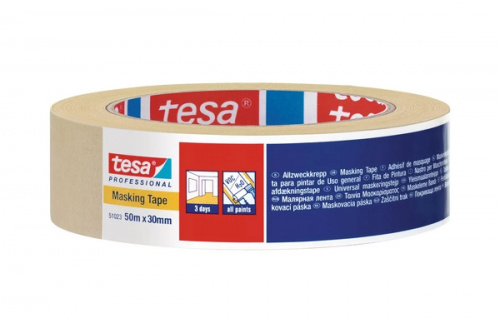 51023-00002-00 Tesa Малярная бумажная лента 50 м × 30 мм 51023-00002-00 Tesa Малярная бумажная лента 50 м × 30 мм