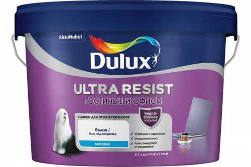 DULUX Ultra Resist Гостиные и Офисы краска для стен и потолков фото 5