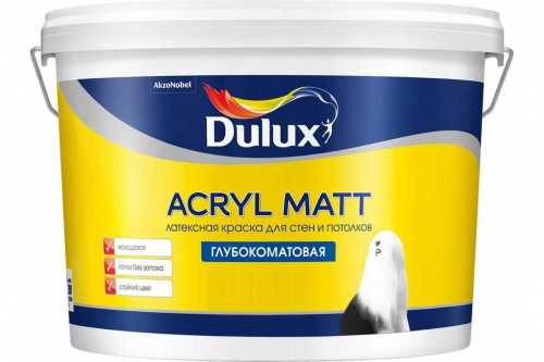 DULUX Acryl Matt краска в/д для стен и потолков глубокоматовая фото 2