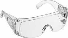 Защитные прозрачные очки DEXX широкая монолинза с дополнительной боковой защитой и вентиляцией, откр