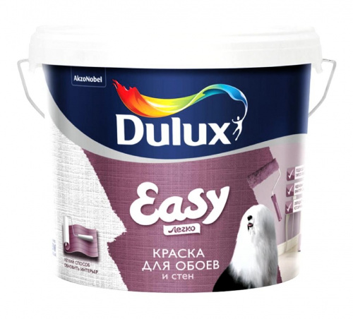 Dulux/Luxium Easy Краска в/д для обоев и стен матовая