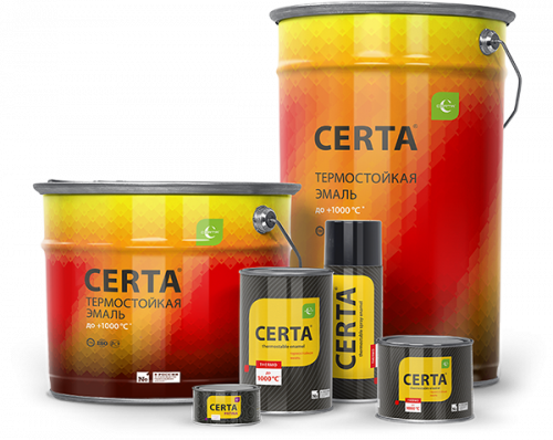 CERTA-HS PREMIUM Эмаль термостойкая по металлу и бетону до 700С