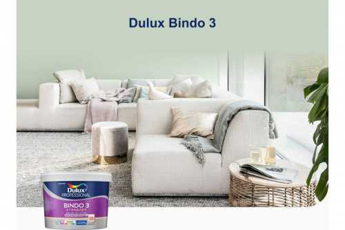 Dulux BINDO 3 краска водно-дисперсионная для стен и потолков глубокоматовая фото 3