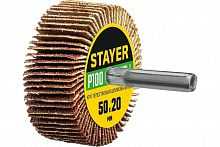 Круг шлифовальный лепестковый STAYER d 50 x 20 мм, P100, на шпильке d 6 мм