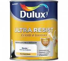 DULUX Ultra Resist Кухня и Ванная краска для стен и потолков база ПОЛУМАТОВАЯ