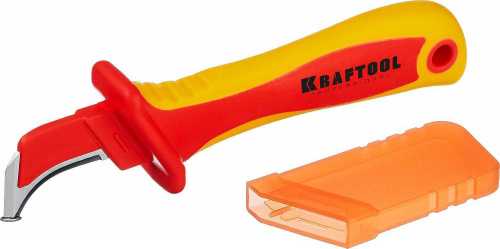 KRAFTOOL KN-7 1000В Диэлектрический нож электрика изогнутый фото 2