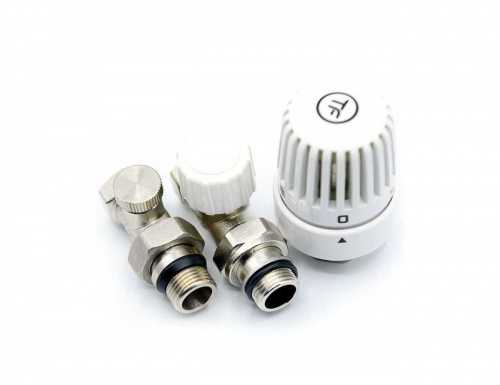 Комплект для радиатора "Thermofix" (клапан прямой+термоголовка+клапан настроечный) (1/2") фото 2