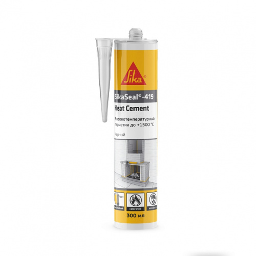 Sika SikaSeal®-419 Heat Cement Высокотемпературный силикатный герметик для печей и каминов