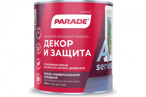PARADE CLASSIC А1 Декор & Защита матовая алкидная эмаль