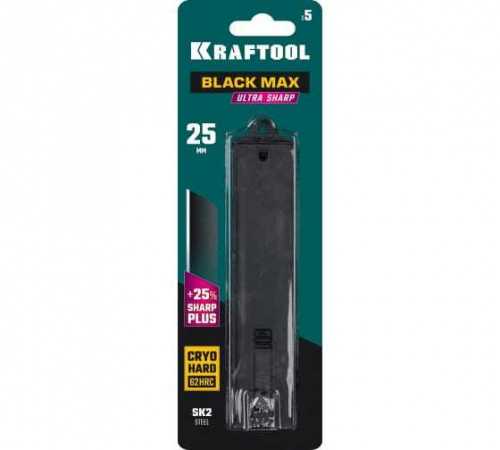 KRAFTOOL BLACK MAX 25 мм лезвия сегментированные, 5 шт фото 2