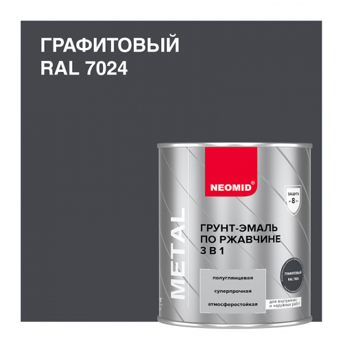 Neomid Грунт-эмаль по ржавчине 3 в 1 фото 5