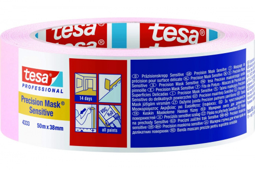 04333-00020-02 Tesa Малярная лента розовая для деликатных поверхностей 50 м × 38 мм 04333-00020-02 Tesa Малярная лента розовая для деликатных поверхностей 50 м × 38 мм