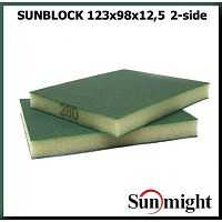 SUNBLOCK Шлиф. блок SunMight 2-х сторонний P80, 123х98х12,5 мм