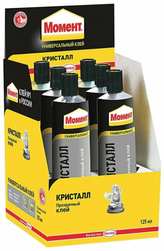 Клей Момент Кристалл 125мл, шоу-бокс, прозрачный, водостойкий фото 4