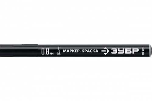 Маркер-краска ЗУБР МК-80 0.8 мм, черный, экстратонкий,ПРОФЕССИОНАЛ фото 2