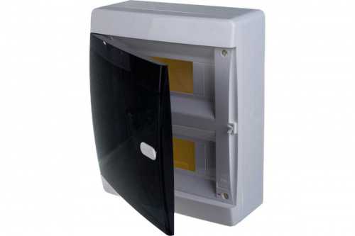 Щит навесной Tekfor 18 мод. IP41, прозрачная черная дверца фото 3
