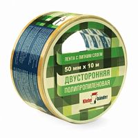 103162 Двусторонняя лента 9 мм*10 м полипропилен без и/у Klebebander